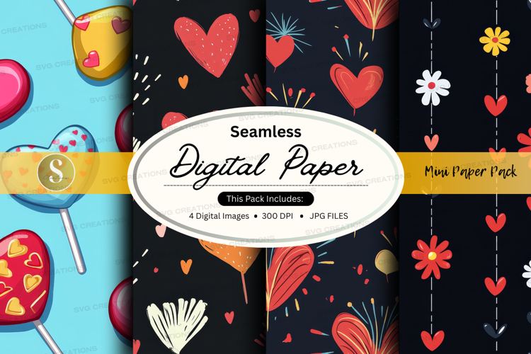 Seamless digital paper - mini paper pack digital paper