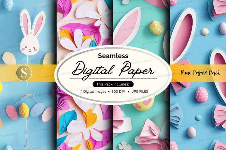 Easter bunny digital paper