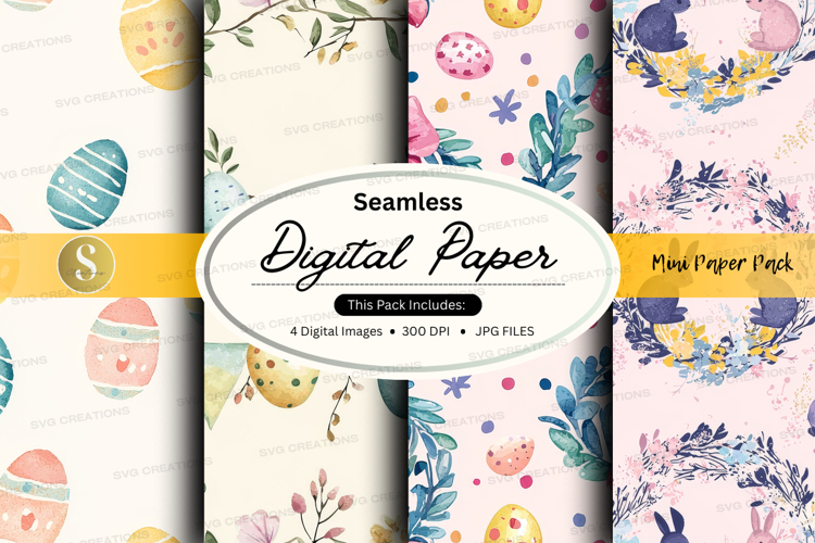 Seamless easter digital paper