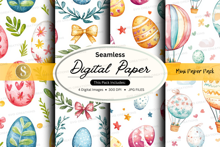 Easter themed digital paper pack