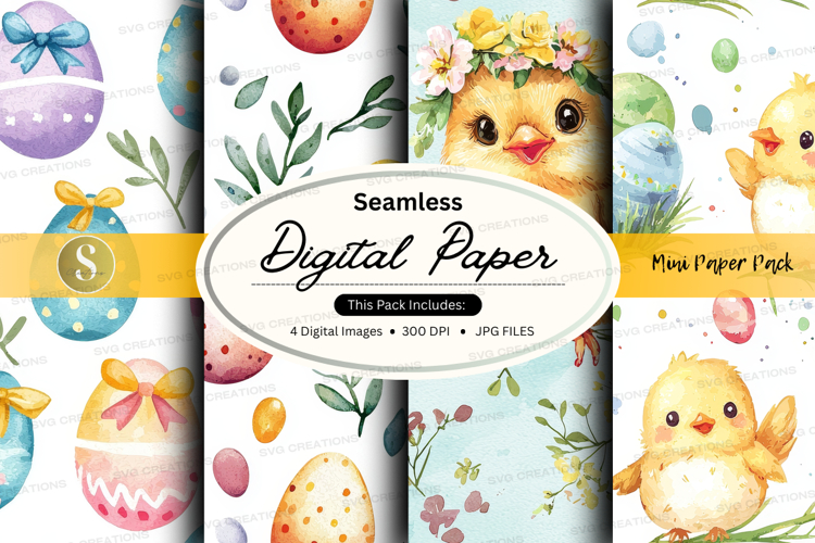 Easter chick digital paper