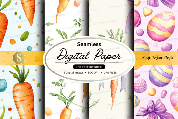 Seamless digital paper - easter and spring