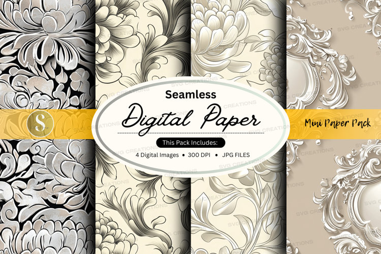 Seamless floral digital paper