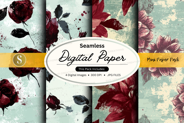 Seamless floral digital paper