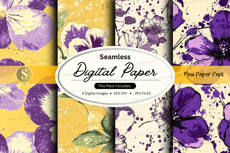 Seamless floral digital paper