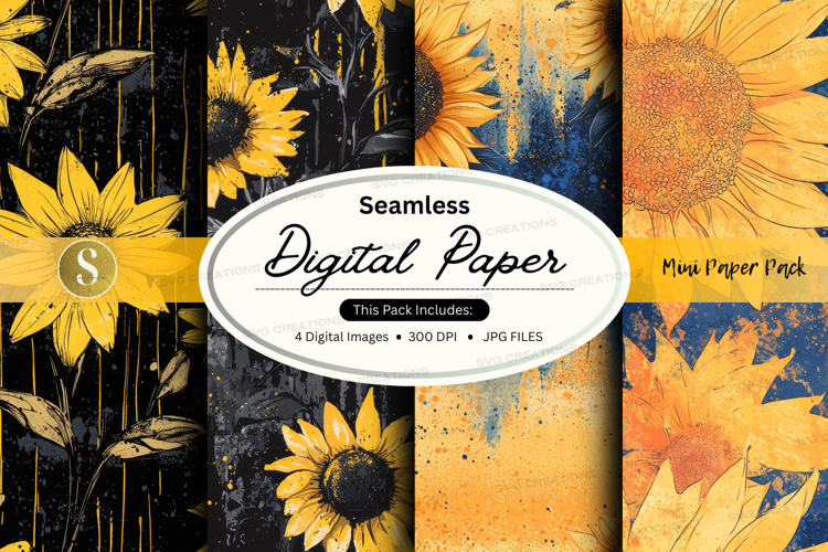 Sunflower Seamless Pattern Image 15