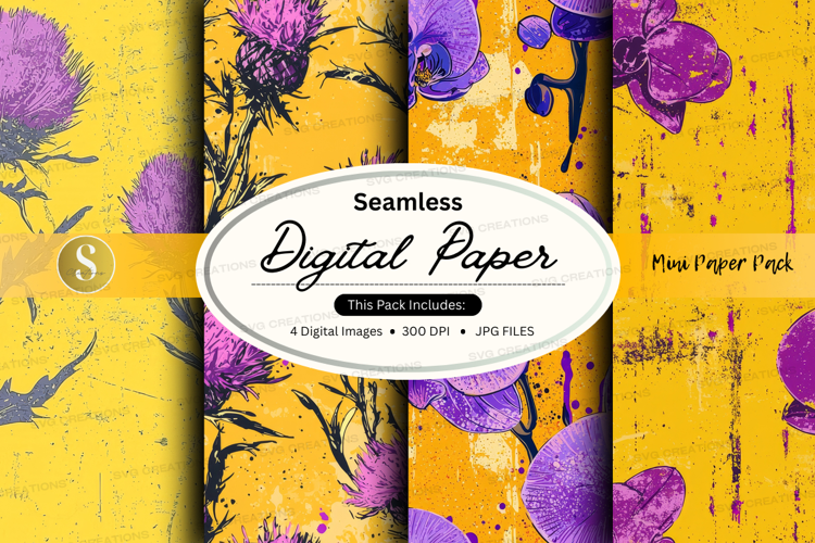 Seamless floral digital paper