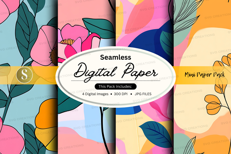Seamless floral digital paper