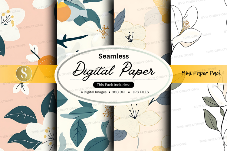 Seamless floral digital paper