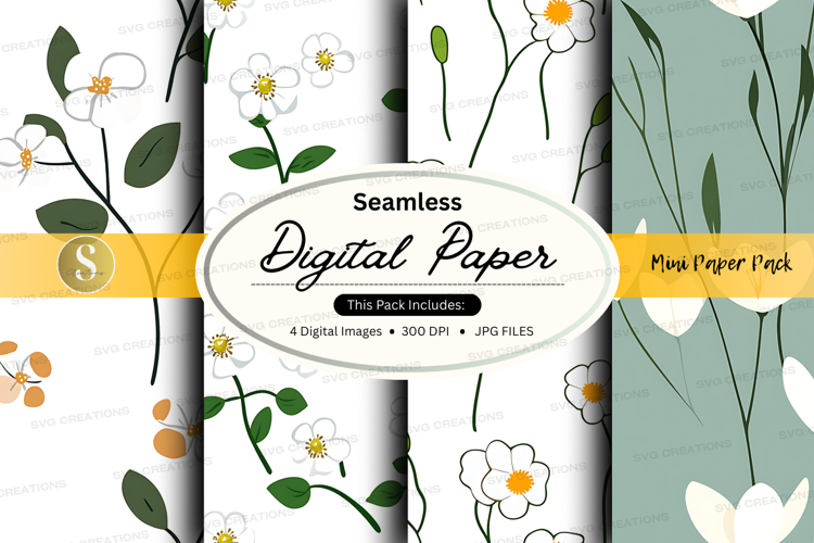 Seamless digital paper - floral pattern