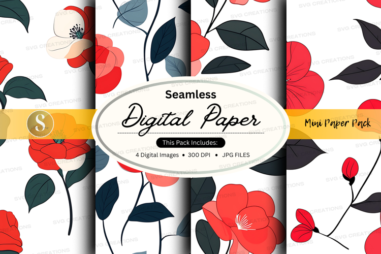 Seamless floral digital paper
