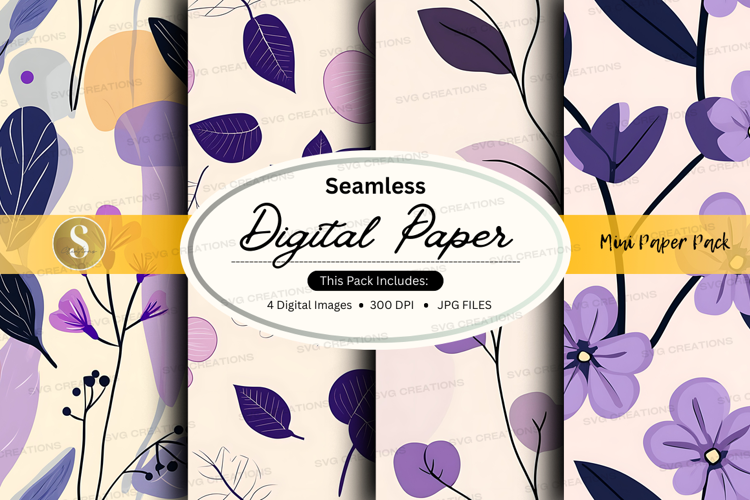 Seamless floral digital paper