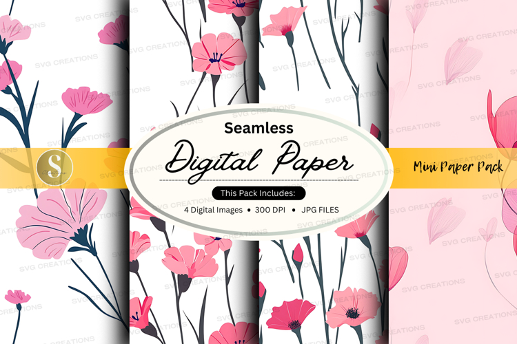 Seamless digital paper - floral pattern