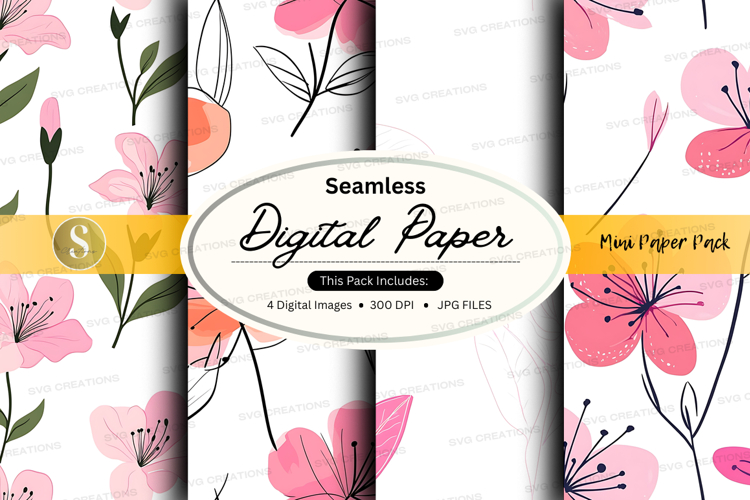 Seamless floral digital paper
