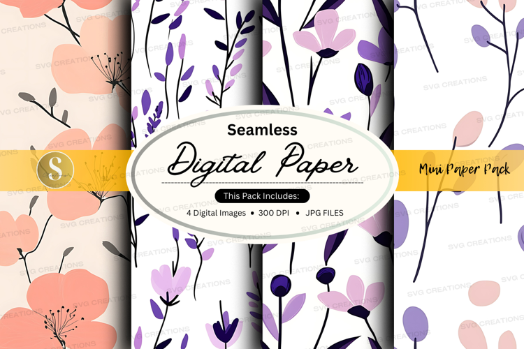 Seamless floral digital paper
