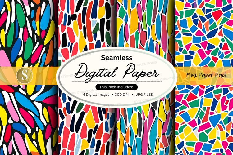 Seamless mosaic digital paper