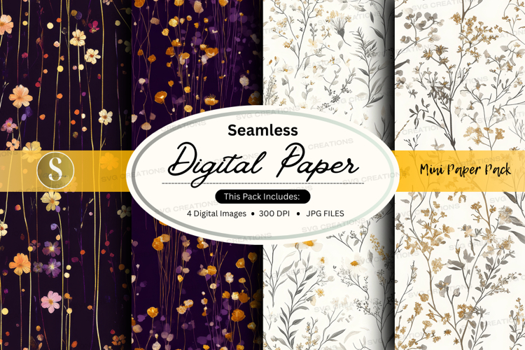 Seamless digital paper - mini paper pack
