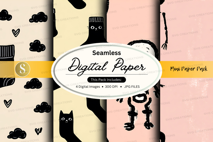 Seamless digital paper - mini paper pack digital paper