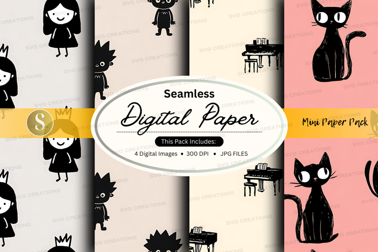 Seamless digital paper - mini paper pack