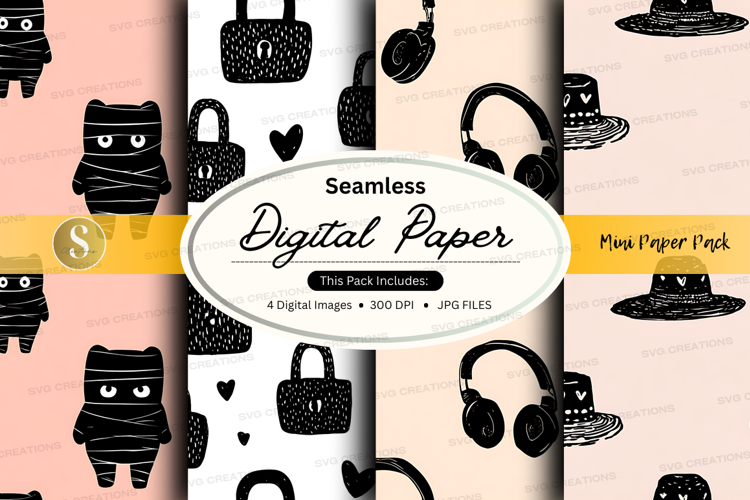 Seamless digital paper - mini paper pack