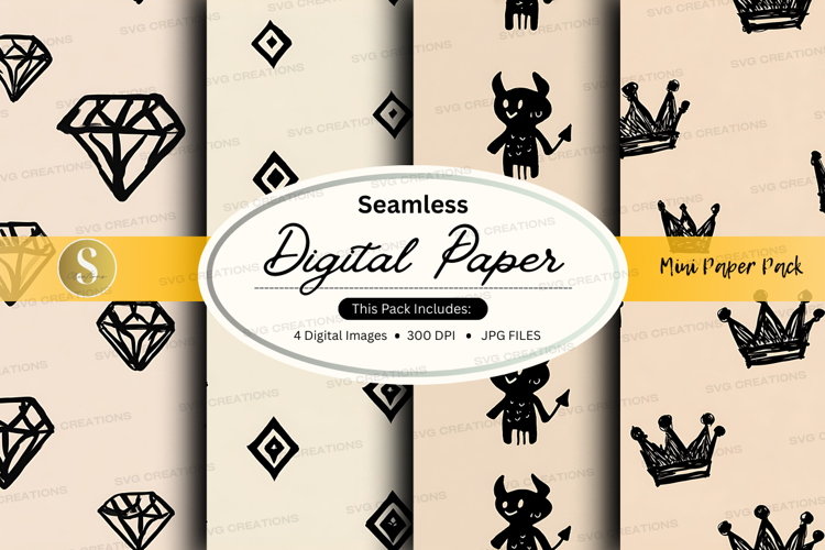 Seamless digital paper - mardi gras pack