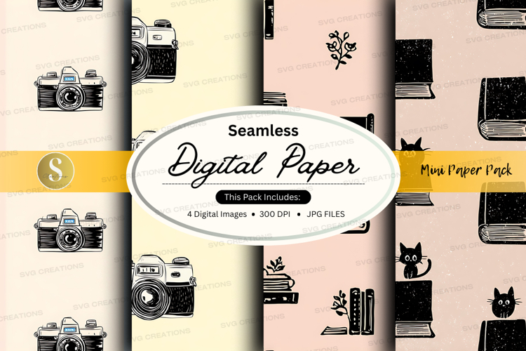 Seamless digital paper - mini paper pack