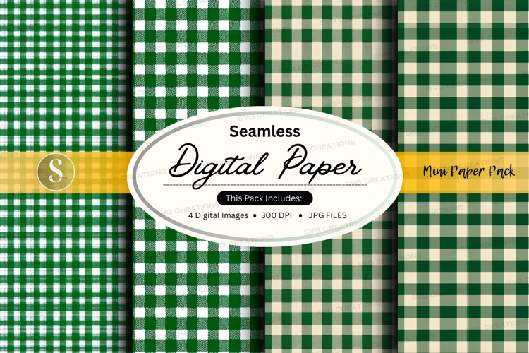 Seamless green plaid pattern