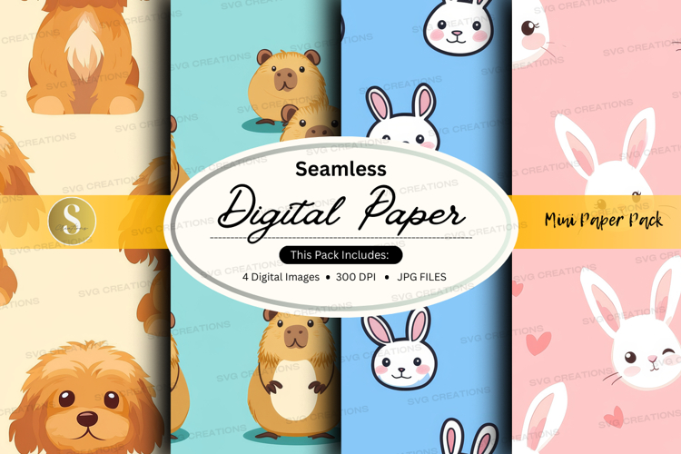 Seamless digital paper - mini pupper pack