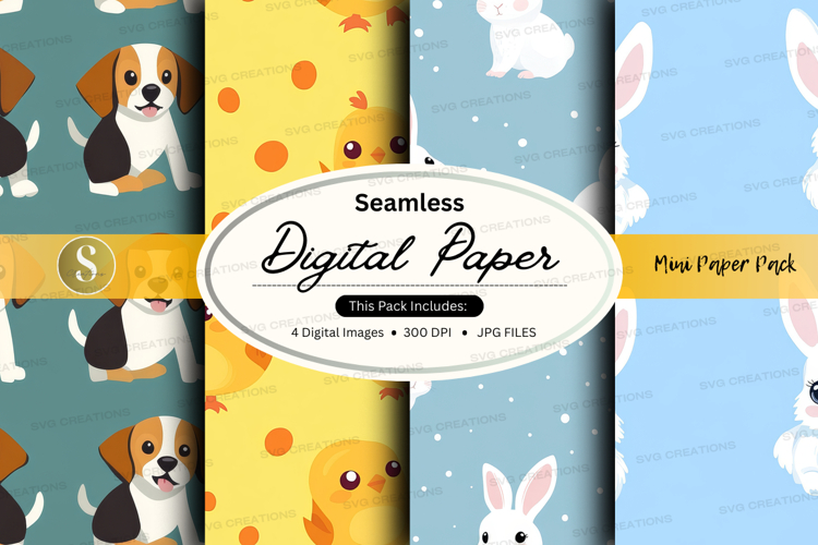 Seamless digital paper - mush paper pack digital paper