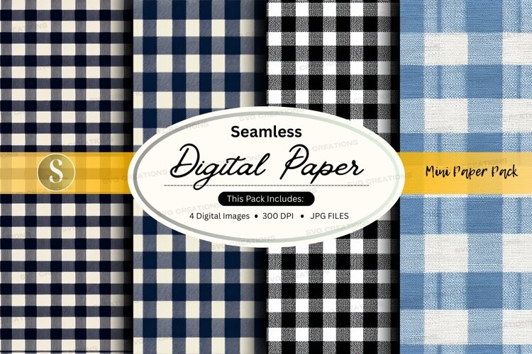 Seamless plaid pattern example image 1