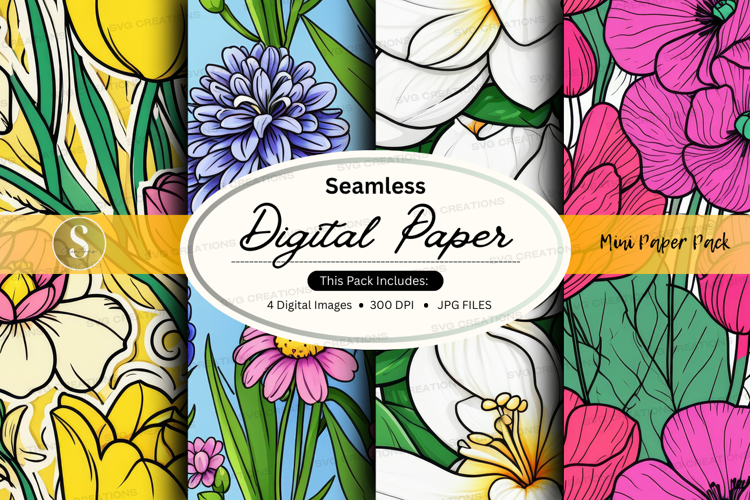 Seamless digital paper - floral collection