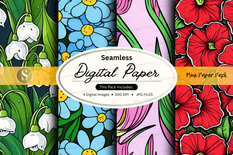 Seamless digital paper - floral collection