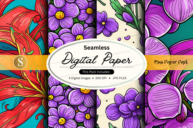 Seamless digital paper - floral design