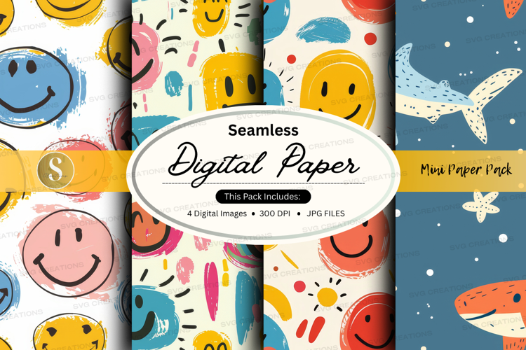 Smiley faces digital paper