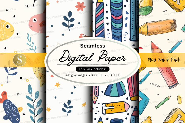 Seamless digital paper - mouse paper pack digital paper