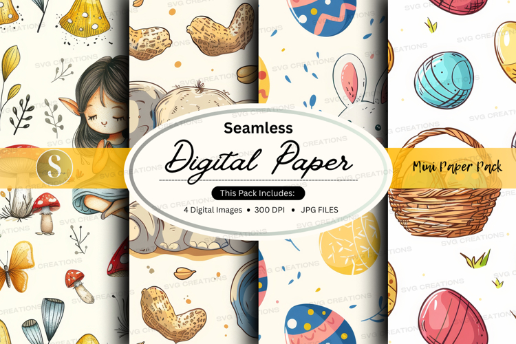 Seamless easter digital paper