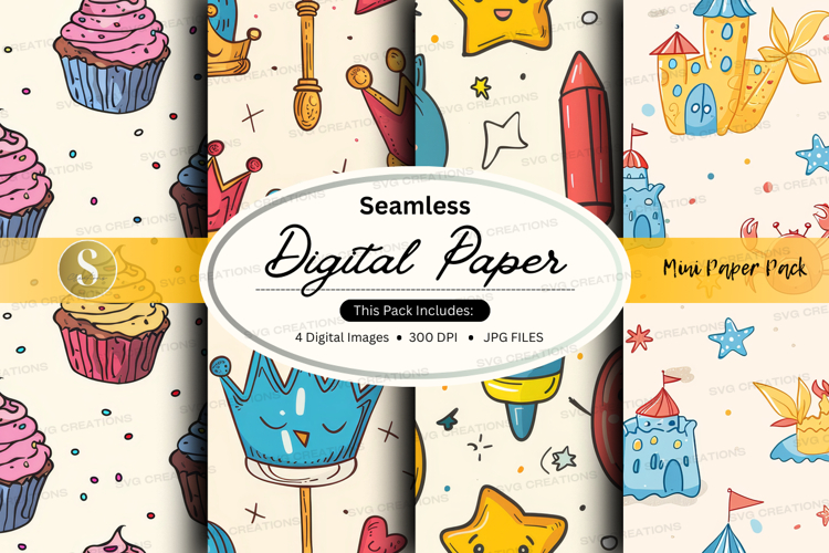 Seamless digital paper - mini paper pack