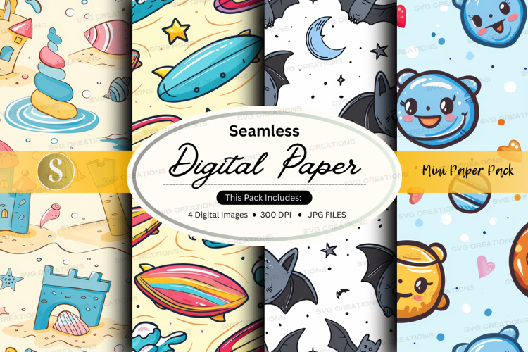 Seamless digital paper - mimi paper pack