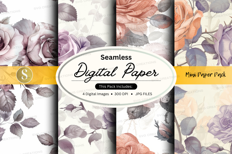 Seamless digital paper - mini paper pack digital paper