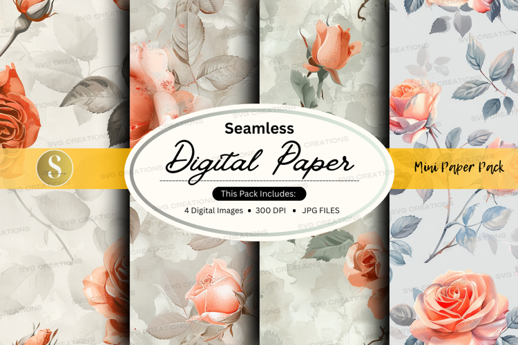 Seamless floral digital paper