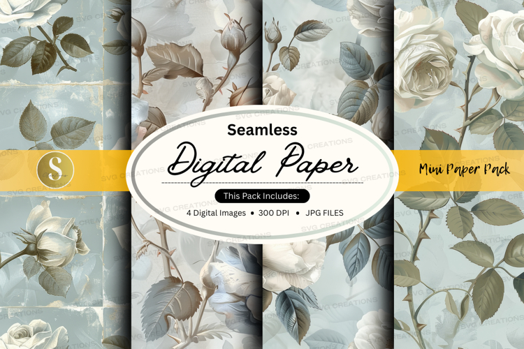 Seamless digital paper - vintage roses