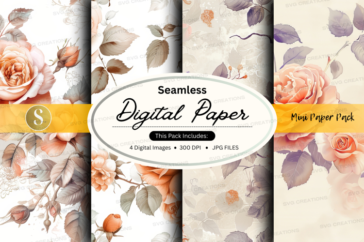 Seamless digital paper - floral pattern