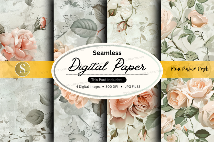 Seamless floral digital paper