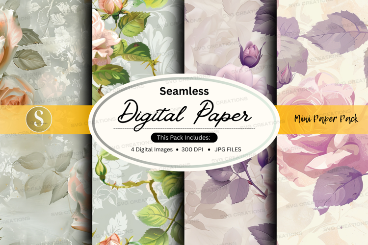 Seamless floral digital paper