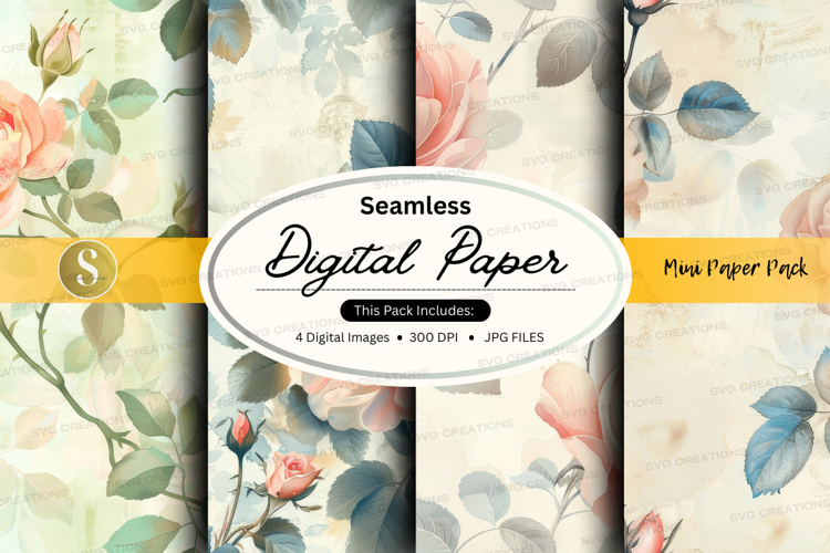 Seamless floral digital paper