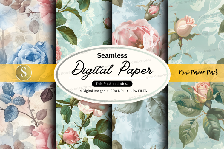 Seamless floral digital paper
