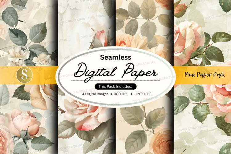 Seamless floral digital paper