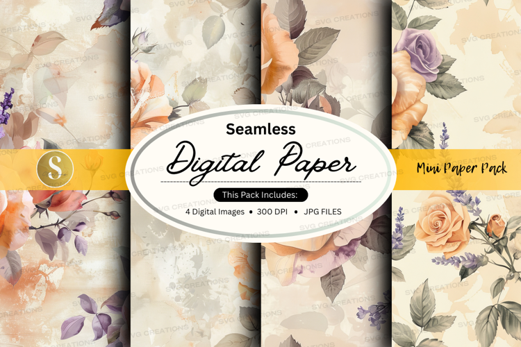 Seamless floral digital paper
