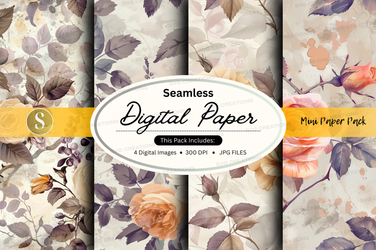 Seamless digital paper - floral collection digital paper