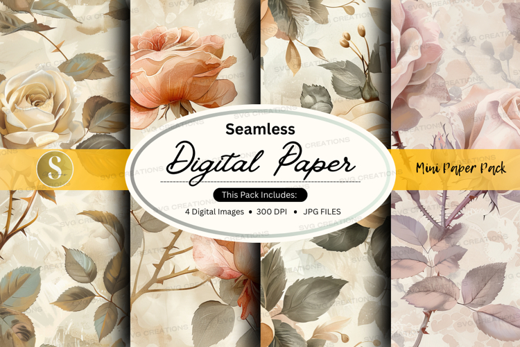 Seamless floral digital paper pack (6520585)